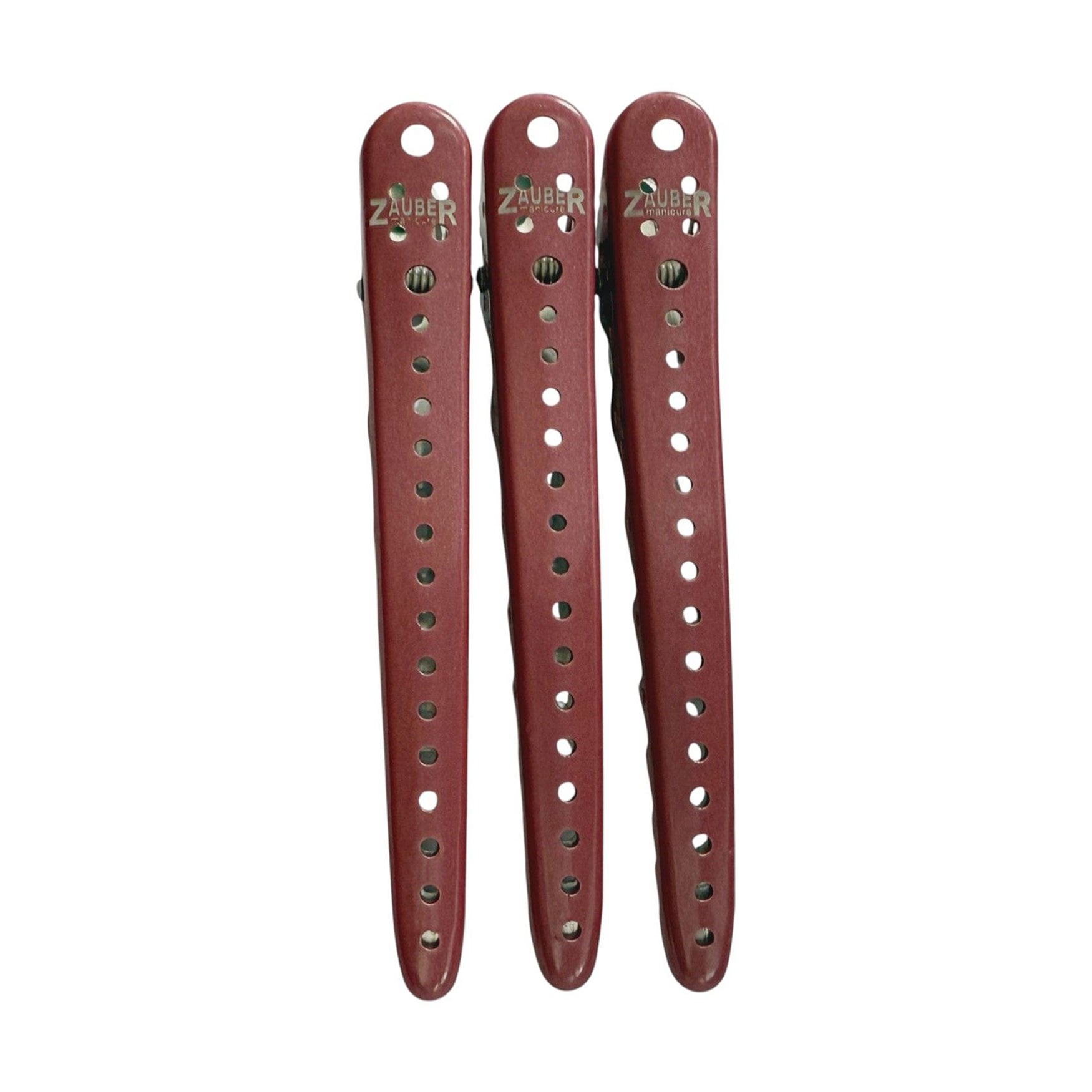 Перукарський затискач для волосся Zauber-manicure металевий, рожевий, 3 шт (06-095D-3)